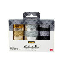 Scotch Washi Tape Glitter Metallic Design 15 Rollen ideal f r Bullet Journal