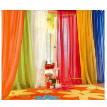 WPM 6 Piece Rainbow Sheer Window Panel Colorful Backdrop Bright Curtains Set for Playroom Nurseries Bedroom & More Lime Orange Red White Bright