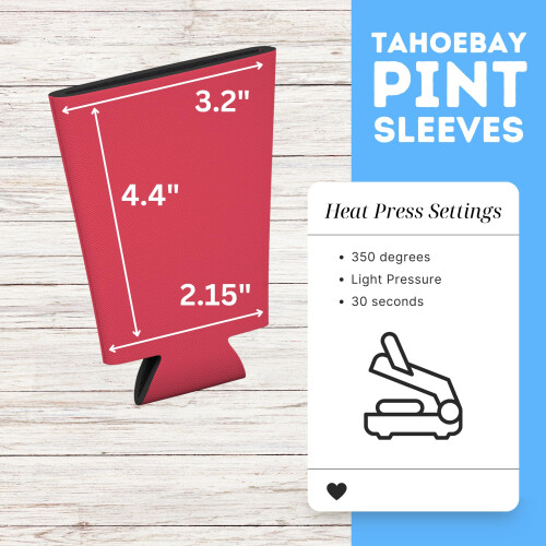 TahoeBay Κενές Θήκες Ποτηριών Pint (6-Pack) 16 Οζ Θερμομονωτικές Θήκες Για Μπύρα (Κόκκινες) 1