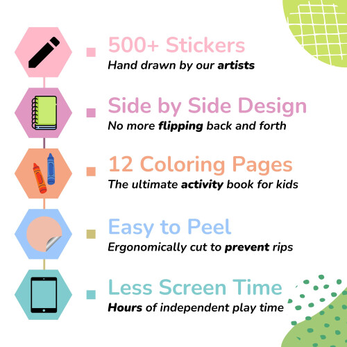 Sticker & Coloring Book για Μεγαλώνοντας (500+ Αυτοκόλλητα & 12 Σκηνές) από Cupkin 2