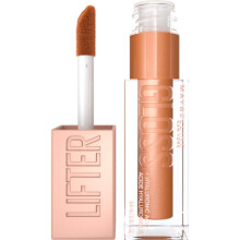 Maybelline Lifter Gloss Hydratacn lesk na rty s kyselinou hyaluronovou s vysokm leskem pro plnej vypadajc rty Zlat tepl neutrln 0,18 unce