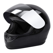 SLMOTO DOT jvhagyott motoros sisak forr fnyes fekete teljes arc tkr vdoszemveg napvdo utcai sisak