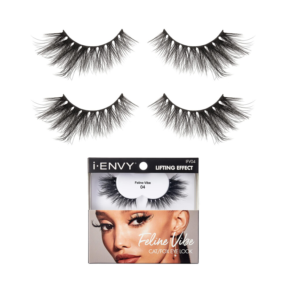 Ienvy I-Envy 2 Pairs False Eyelashes Feline Vibe Cat And Fox Eye Lifting Look Dramatic Lashes (04)