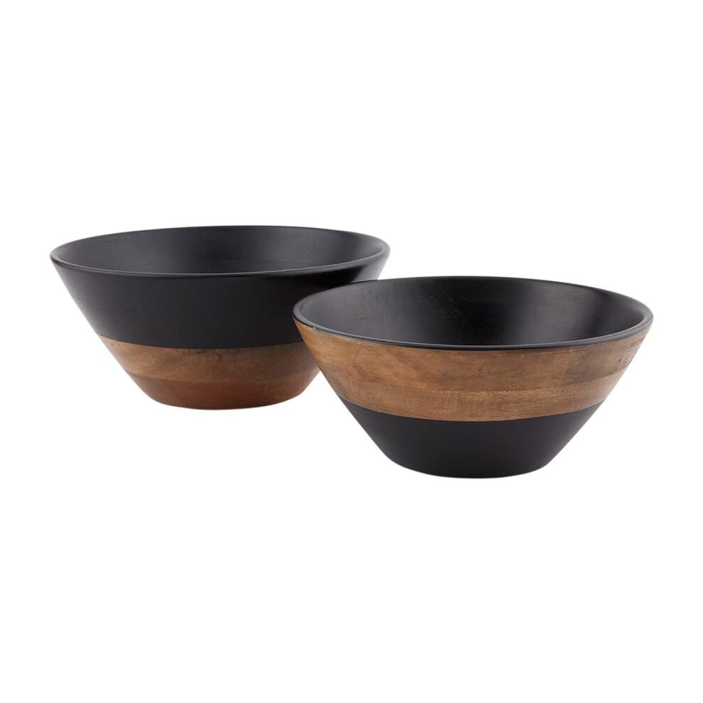Bols imbriqu   s en bois Mud Pie Noir petit 5 x 12 dia grand 6 x 14 dia
