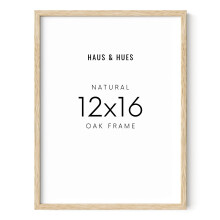 HAUS AND HUES 12x16 Beige Oak Wood Frames 12x16 Poster Frames Frame for Wall Art Frame for Poster 12 x 16 Frame Wood Art