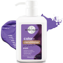 KERACOLOR Clenditioner for Brunettes PURPLE Dye Semi Permanent Hair Color Depositing Conditioner Cruelty-free 12 Fl Oz (Pack of 1)