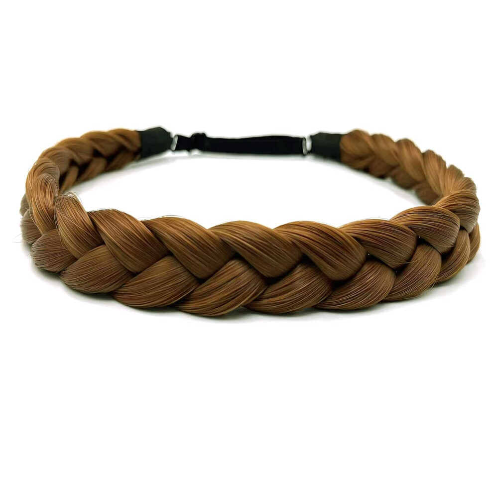 Sthejfb Braid Headband 3 Strands Synthetic Braided Headband Classic Chunky Elastic Headband Women Girl Bohemian Trendy Hair Brai