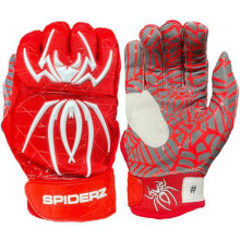 Spiderz 2022 Hybrid Series Men's Baseball Batting Luvas (par) vermelho | Branco 2xl