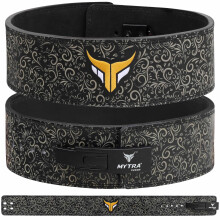 Mytra Fusion Gym Belt Whit Fiftle Lifting Belt for Gym Fitness Workout Women & Men Weighting Handlifting Belt (Black S)