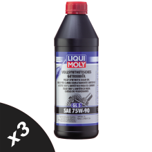 Liqui Moly 75W90 Fully Synthetic Gear Oil API GL5 MIL-L 2105 C MIL-L 2105 D 3x1L