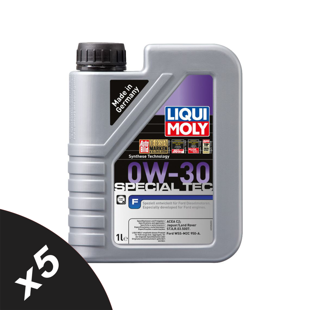 Liqui Moly Special Tec F 0W30 Fully Synthetic Engine Oil Acea C2 Api Sn 5X1l 5056820532165