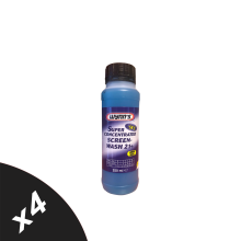 WYNNS Screen Wash Concentrate Windscreen Cleaner Lemon Scent 4x250ml