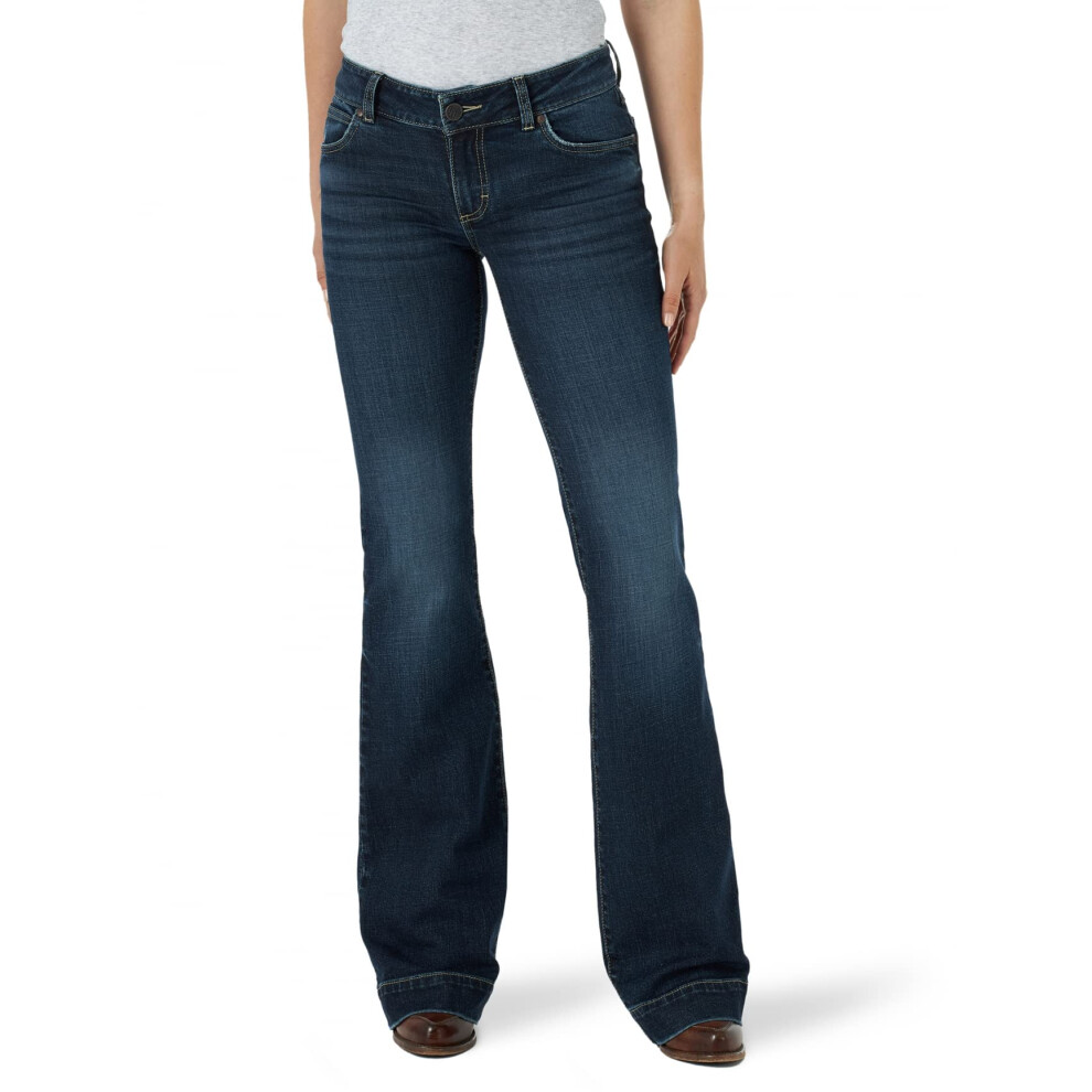 Wrangler womens Retro Mae Mid Rise Wide Leg Trouser Jeans Samantha 5
