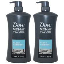 Dove Men Duschgel Clean Comfort 1 Liter (33,8 Oz) - 2er Pack