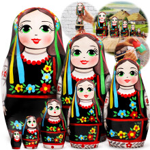 Sada 7 matrio iek AEVVV - Hniezdne b biky v ukrajinskom kroji pre eny - Hniezdne b biky Baboushka v ukrajinskom tradicnom kroji