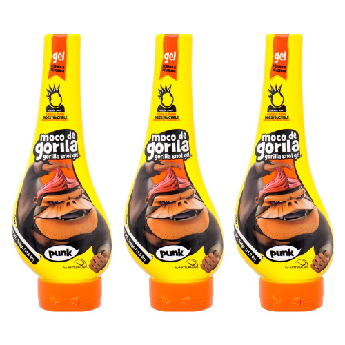 Moco de Gorila Gel Μαλλιών, Punk 11.99 oz (340g), 3 Συσκευασίες