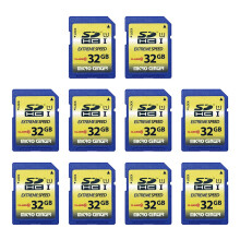 Inland 32 GB Klasse 10 SDHC Flash Memory Card Standard SD-kort USH-I U1 Trail Camera by Micro Center (10 Pack)