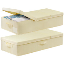 Large Underbed Storage Bags Organizer Container With Lids Set of 2 Under Bed Storage Organizer Box With Handle Fabric Under The Bed Storage Bins for