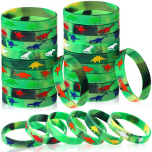 30 Pack Silikonarmband med Dinosaurer för Kalas och Present