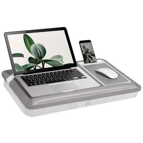 ROSSIE Home Premium Lap Desk από Ιθάκη Ξύλο με Υποστήριξη Πηχεών, Mouse Pad και Θήκη Κινητού