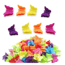 MUUZLL 50 Pack Butterfly Hiusklipsit Pastelli Mini Spt Asusteet 90-vuotiaille tytille Naisille Mattavrit Valikoima vri kaunis ja satunnainen vr