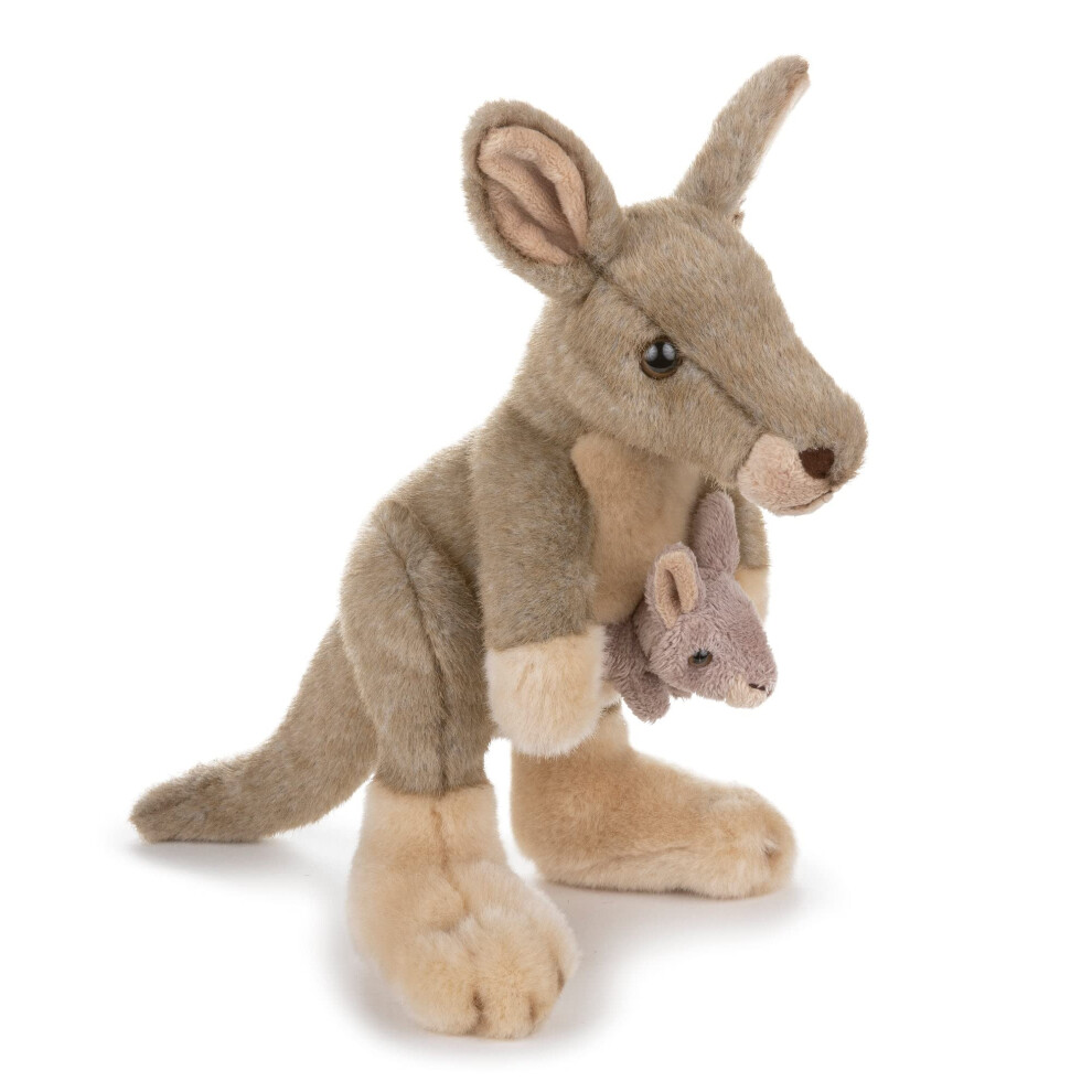 Wildlife Tree Stehendes Pl Schk Nguru Mit Joey, 30 Cm, Stofftier Aus Der Animal Kingdom Collection F R P Dagogisches Und Fantasievolles Spielen-image