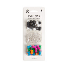 Pripin ciky U Brands, r zne balenia, kancel rske potreby s okr hlymi pripin cikmi, priehladn pripin ciky, r zne t ly, 80 kusov
