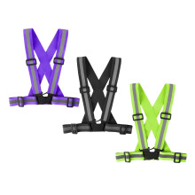 Famnosta Reflektierende Laufweste, 3er-Pack, verstellbare Sicherheitsweste fr Damen und Herren, gut sichtbare reflektierende Riemen, Weste zum Laufe