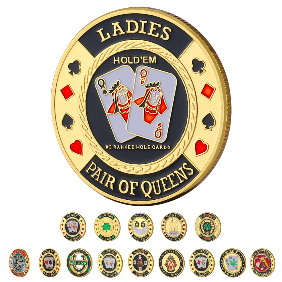 Poids De Protection Pour Poker Lulucircle, Cadeaux Pour Hommes, Prot Ge-Cartes De Poker, Accessoires De Poker, Jetons De Poker Avec Tui En Plast-image