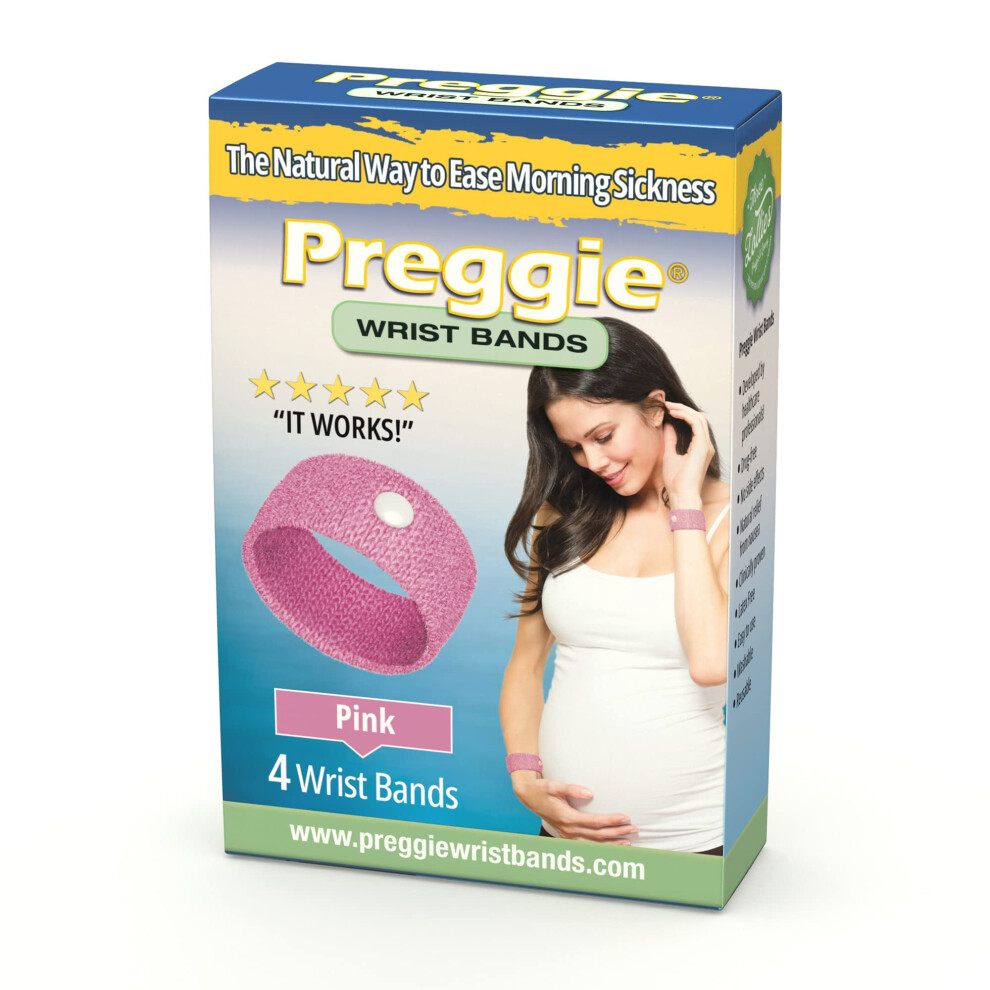 Three Lollies Preggie Anti-Nausea Wristbands - Morning Sickness Relief - Clinically
