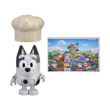 Bluey Story Starters - scegli tra 8 personaggi - Bluey, Bingo, Honey, Snickers, Indy o Muffin - Et    3 anni (cappello da chef Muffin)