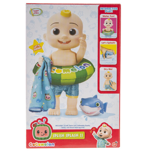 CoComelon - Κούκλα Splish Splash JJ με Σαλάχι και Αξεσουάρ για Νερό - Παιχνίδια για Παιδιά 1