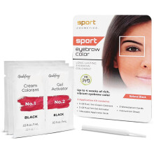 Sport Cosmetics Augenbrauenfarbe fr Frauen, 3-teiliges Anwendungsset, natrliches Schwarz