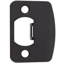 Placa de Fecho Redonda Completa 1/4", 2-1/4 Polegadas, 1-5/8" Centro a Centro, Preto Fosco por Stone Harbor Hardware