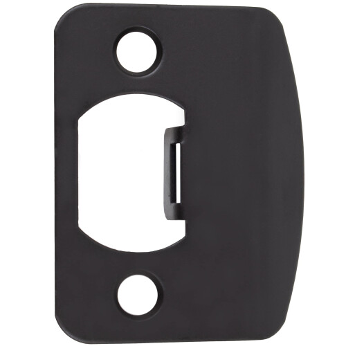 Placa de Fecho Redonda Completa 1/4", 2-1/4 Polegadas, 1-5/8" Centro a Centro, Preto Fosco por Stone Harbor Hardware