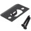 Placa de Fecho Redonda Completa 1/4", 2-1/4 Polegadas, 1-5/8" Centro a Centro, Preto Fosco por Stone Harbor Hardware 2