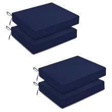 Conjunto de 4 Almofadas para Cadeiras de Exterior HARBOREST - Almofadas Impermeáveis para Móveis de Jardim - 18,5"x