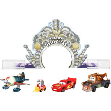 Disney Cars On The Road Showtime Story Pack med Lightning McQueen, Mater, Circus Stunt Performer och Biplane