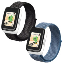 Newjourney 2 Pack Nylon Bands til Syncup Watch Band Breathable Hook & Loop Bands Udskiftning kompatibel med T-Mobile Syncup Kids Watch for Boy Gi