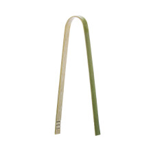 Party Essentials Bambus-Einweg-Minizange, grn, Toast-Servierbesteck, 15,2 cm Lnge, 50 Stck, natrlich