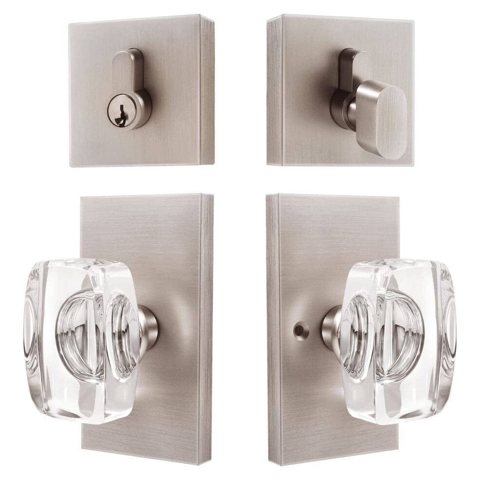 Hiemey Glass Crystal Door Locks With Deadbolt Entry Door Locksets With 659252980334