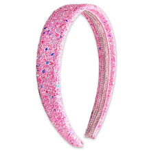 FROG SAC Glitter-pannat tytöille, pinkit hiuspannat pikku tytöille, hiusasusteet, kimalteleva leveä panta lapsille, söpö Alice-panta lapsille, pa