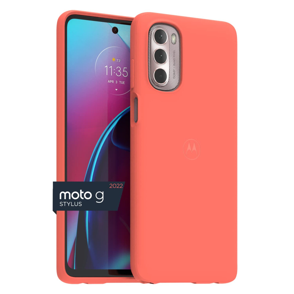 Motorola Moto G Stylus 2022 Protective Case- Precision fit  Stylish Shock Absorbing Phone Cases - Living Coral [NOT for 2022 G Stylus 5G Version]