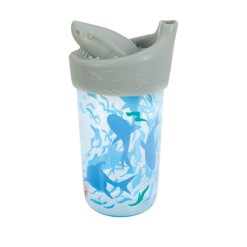 Nuby No Spill 3D Σημάδι Σουπίτσα με Μαλακή Υφή Flo, 12 Ουγγιές, Καρχαρίας 2