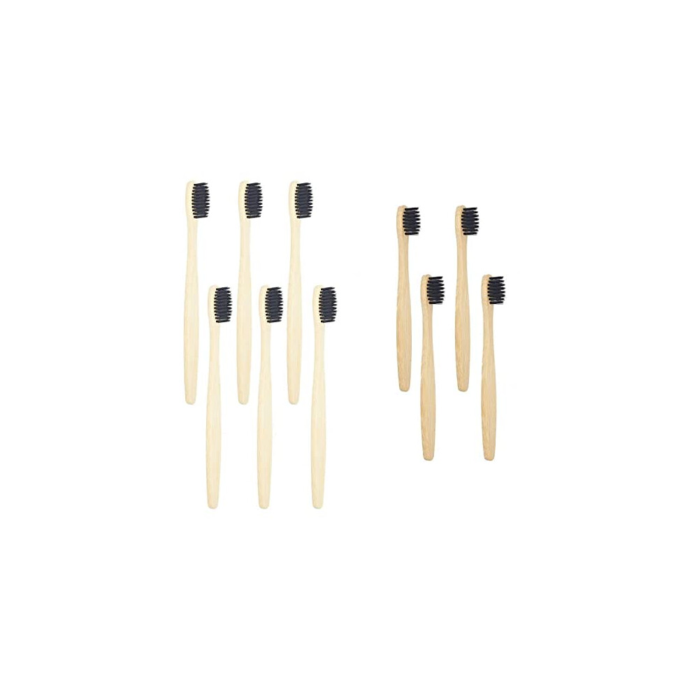SEVENHEAD Bamboo Toothbrushes Adults & Kids Family Set 6+4 PCS Soft Br-image-OPC-PFM2SW2-NEW