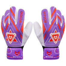 WVVOU m?lmandshandsker til b?rn Ungdoms fodboldm?lmandshandsker med dobbelt beskyttelse Anti-skrid fodboldhandsker Super Grip