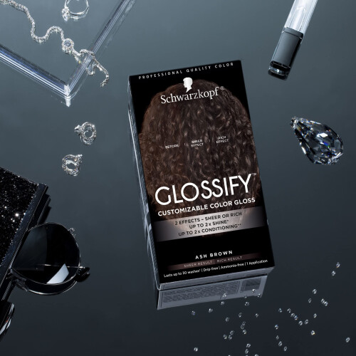 Schwarzkopf Glossify Colore personalizzabile Gloss Ash Brown 1