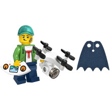 LEGO Minifiguren Serie 20 - Drone Boy met Bonus Blauwe Cape - 71027