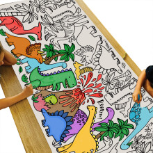 P   ster gigante para colorear Tiny Expressions para ni   os - Enrollado, no doblado - 76 x 183 cm. Ideal como pancarta o mantel para fiestas o event