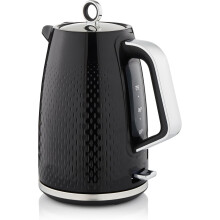 (Black) SK14016BLK Elegance Cordless Kettle, Sleek Textured Gloss Finish with Rapid Boil and Boil Dry Protection, 1.7 Litres, 3000W, Black